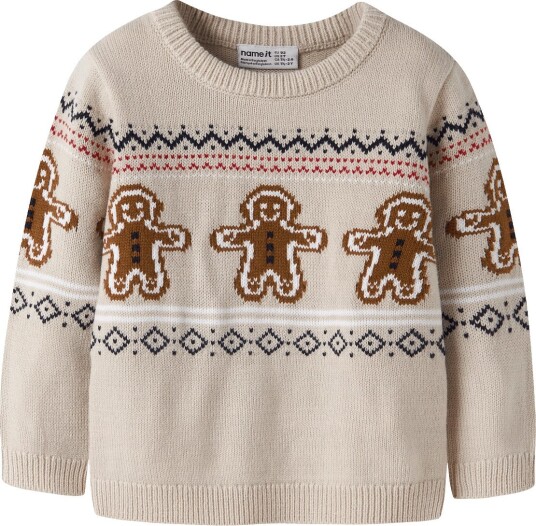 Name It Nmnrismas Ls Knit Cot   PEYOTE MELANGE   104