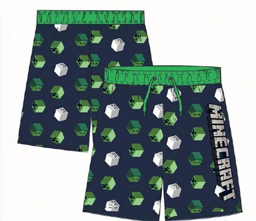 Minecraft Shorts Creeper Skeleton - 140 / 10 år - Barn - 100% polyester