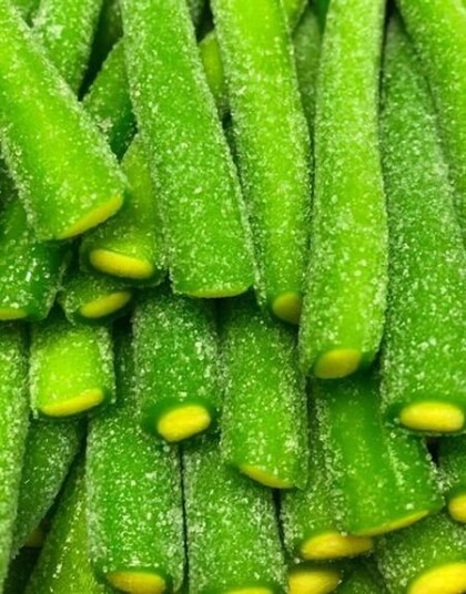 5,4 kg Dulce Plus Giant Sour Apple Cables / LANGE Sure Eplestenger   60 stk på 90 gram hver