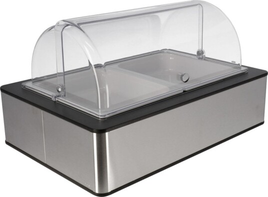 VEGA Buffet Display Fundale høy 6.5 cm 2x GN 1/2 i melamin hvit GN 1/1