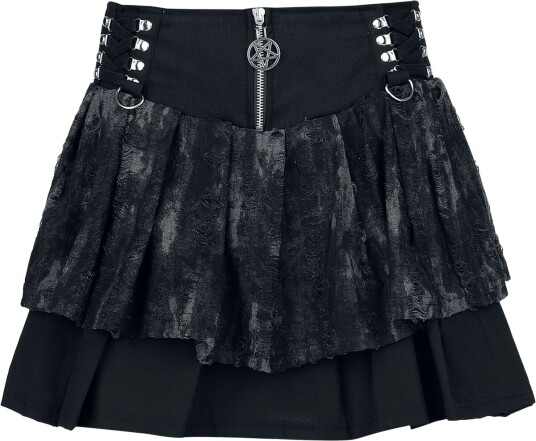 Heartless Kort skjørt Nicandra Skirt L til 3XL Damer svart grå