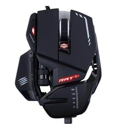 Mad Catz R.A.T. 6+ Gamingmus med 12000 DPI og 11 Knapper Svart