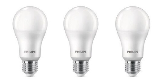 Philips LED-lyspære 13W/827 (100W) frosted 3-pack E27 Philips LED-lyspære 13W/827 (100W) frosted 3-pack E27