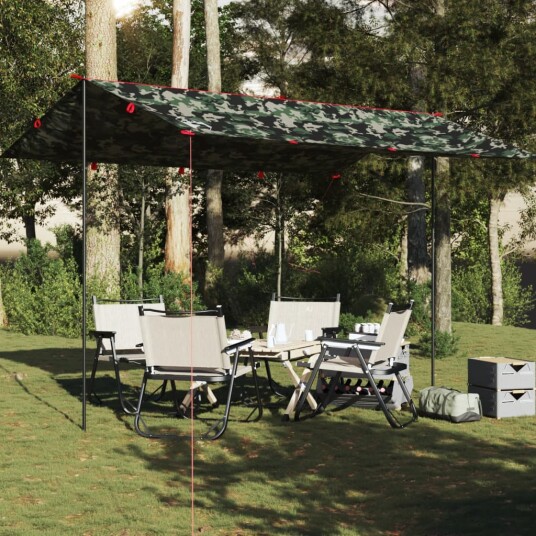 Campingpresenning kamuflasje 406x306 cm vanntett Campingpresenning kamuflasje 406x306 cm vanntett