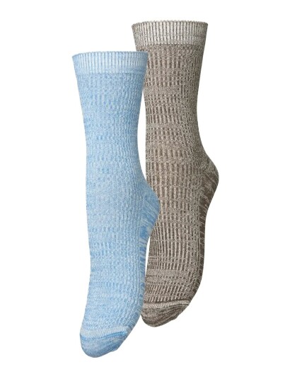 Becksöndergaard Mela Cotta Sock 2 Pack Blue 37 39 Becksöndergaard Mela Cotta Sock 2 Pack Blue 37 39