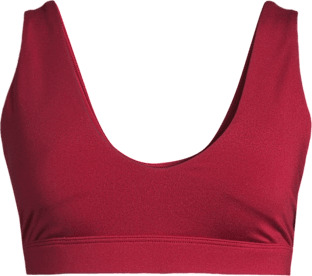 Casall Soft Touch Padded Sports Bra Maroon Red M