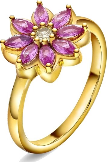 Pan Jewelry Lush ring i 925 forgylt sølv størrelse Lush ring i sølv Str. 52