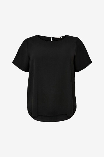 Only Carmakoma Bluse carVica SS Aop Svart