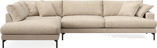 Menard Premium 5 seters venstrevendt L formet dyp sjeselongsofa i chenille Beige