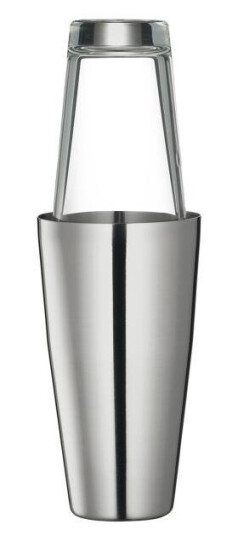 Cilio  Bostonshaker i rustfritt stål/glass 400 ml