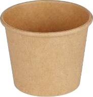 Dressingbæger 90 Ml 3 Oz Ø62 X 50 Mm Kraftpapir/Pe Brun,30 Ps X 100 Stk/Krt