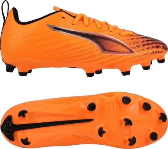 PUMA Ultra 6 Play FG/AG Hot Pursuit   Varmebrann/PUMA Svart/rød Barn størrelse 38½