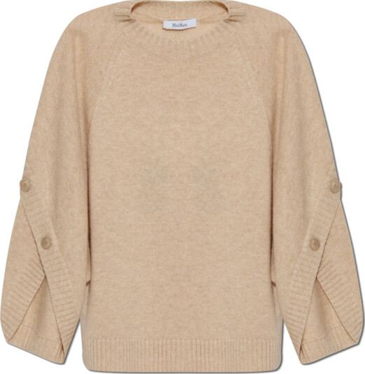 Max Mara Dame Strikkevarer Beige M,