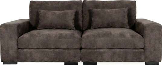 Dubai 2 seters sofa ekstra dyp i Chenille Mørkebrun