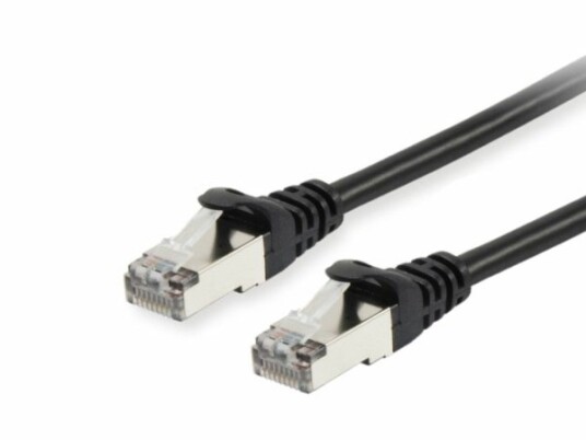 Utstyr 606100 0,15 M Cat6a S/Ftp S-Stp Rj-45 Rj-45 Sort
