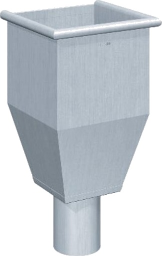 VANNOPPSAMLERBOKS, FORPATINERT VALSBLÅ 87 MM zinc 220x220 mm
