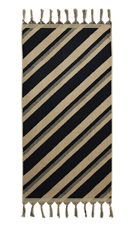 1984 Badehåndkle 70x140 cm Bomull Svart/Cream