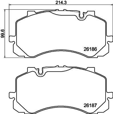 Bremseklosser HELLA 8DB 355 040-241