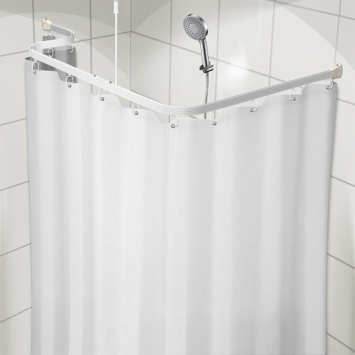 Van Der P Unicolor dusjforheng 120x220 cm, hvit