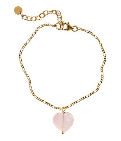 Stine A Jewelry Amour Bracelet Rose Quartz Forgylt Sølv Sterling 925 16 20 cm Stine A Jewelry Amour Bracelet Rose Quartz Forgylt Sølv Sterling 925 16 20 cm