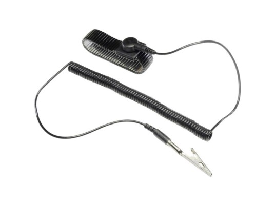 Tru Components Wristme Sæt 4 183 K Esd Håndledsbånd Sort Inkl. Jordkabel Trykknap 4 Mm Krokodilleklemme