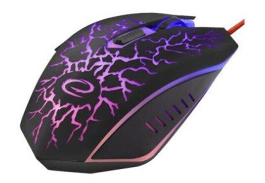 Esperanza MX211 LIGHTNING - mouse - USB - Mus - Optisk - 6 - Svart