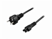 Deltaco Strømkabel CEE 7/7 til IEC C5 1m 250V 2.5A Svart