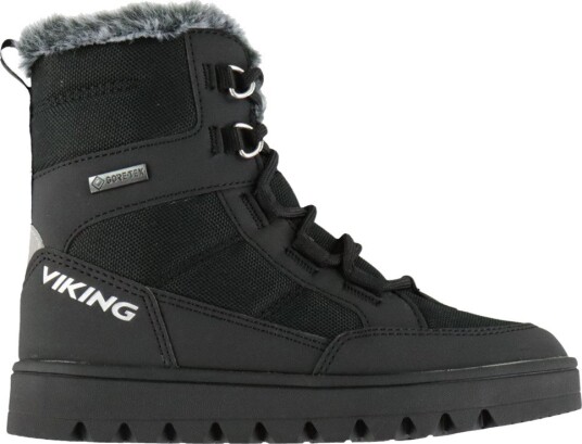 Viking Vintersko - Fleek Warm GTX Glidelås - Black/Black - Viking - 41 - Vinterstøvler - Svart