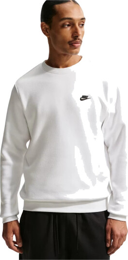 Nike Club Fleece Crew Hvit L