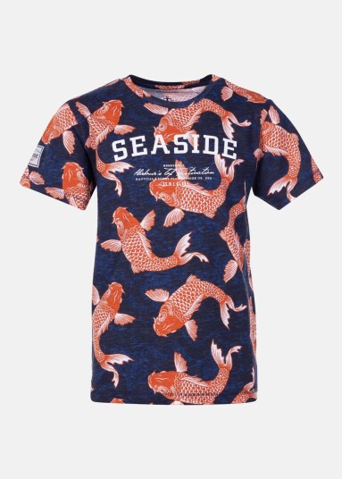 Seaside Ocean Tee Jr Orange Sushi 110 Strandklær Seaside Ocean Tee Jr Orange Sushi 110 Strandklær