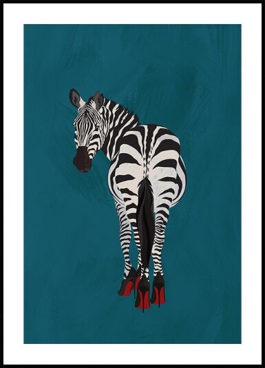 Zebra heels Plakat Plakat / 40x50cm