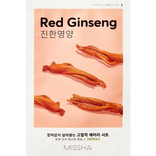 MISSHA Airy Fit Sheet Mask (Red Ginseng) 19 g K Beauty Masker