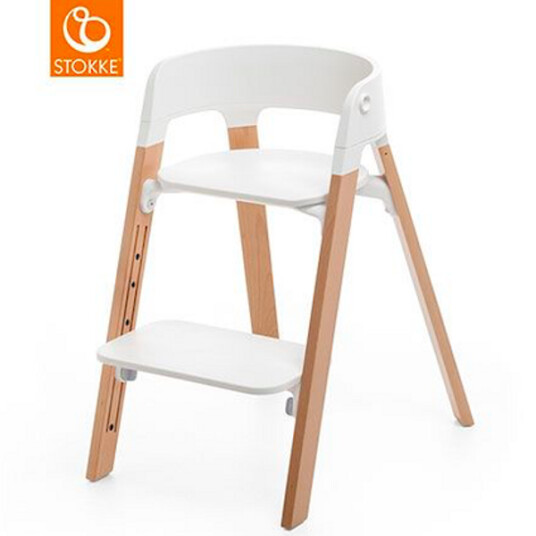 Stokke Steps Barnestol White Natural