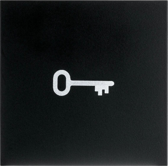 SG Bryterknapp Symbol Nøkkel Sort