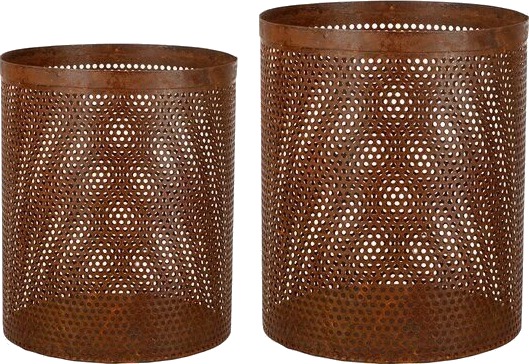 GUS Design - Lykt rund 2 stk 30/25 cm rust