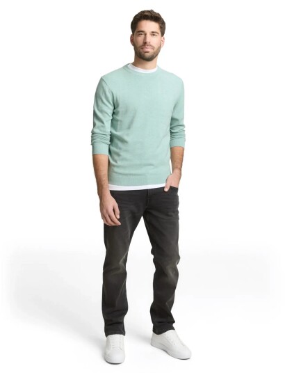 Tom Tailor Basic Crewneck Knit Green XXL Tom Tailor Basic Crewneck Knit Green XXL