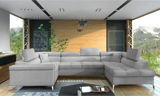Hjørnesofa Eltap Thiago 342x208x88 cm Sawana 21 Grå Høyre