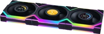 Lian Li Uni Fan SL 120mm Kabinettvifte med LCD i Svart - Pakke med 3 Lian Li Uni Fan SL 120mm Kabinettvifte med LCD i Svart - Pakke med 3