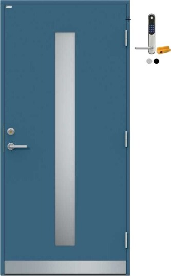 Ytterdør Diplomat Marina Extreme Klart Glass med Yale Doorman Classic Home