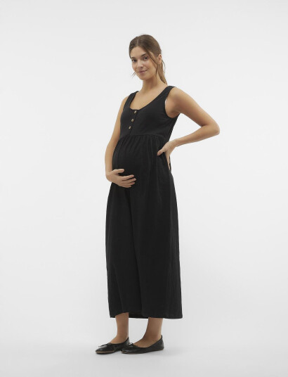 Mamalicious Mlivy Lia Sl Jrs Ankle Dress 2F Noos Black L