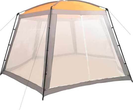 vidaXL Bassengtelt stoff 590x520x250 cm grå