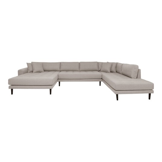 House Nordic Lido U-sofa open end, venstre vendt - Stone