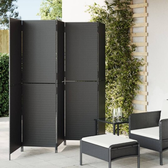  Romdeler 5 paneler svart polyrotting 8721012243903
