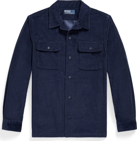 Polo Ralph Lauren Classic Fit Corduroy Camp Shirt Navy XL