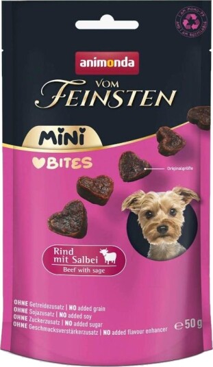 Animonda Vom Feinsten Adult Mini Bites Storfekjøtt med salvie 50 g