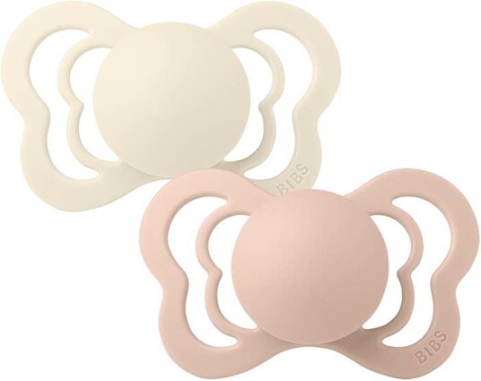 BIBS Couture Smokker 2-pack Silikon Str 2 Ivory/Blush