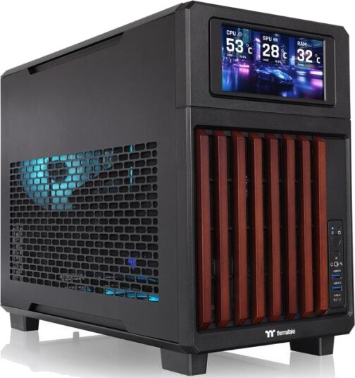 Thermaltake TR200 Mini Tower Kabinett Svart med MicroATX og USB 3.2 Thermaltake TR200 Mini Tower Kabinett Svart med MicroATX og USB 3.2