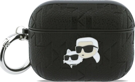 Karl Lagerfeld Monogram Karl & Choupette Head Case for AirPods Pro 3 Black