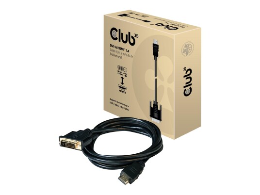 Club 3D CAC-1210 - adapterkabel - HDMI / DVI - 2 m