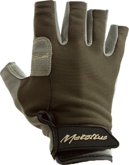Metolius Climbing Talon Belay Glove 3/4 Gray/olive L